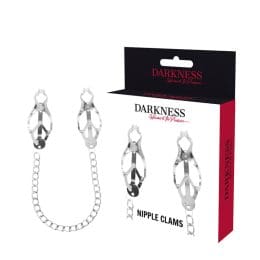 DARKNESS - METAL NIPPLE CLAMP WITH CHAIN 2